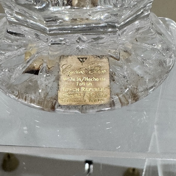 Crystal Clear Czech Republic Essex Salt & Pepper Shaker Set Approx 8" Tall - Picture 2 of 7